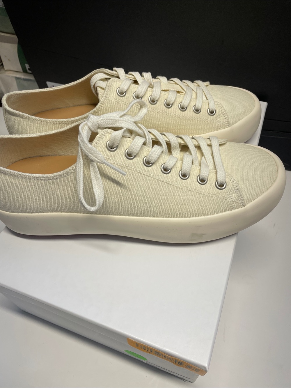 Vulca Canvas Sneakers in Off-White - Picture 7 of 8